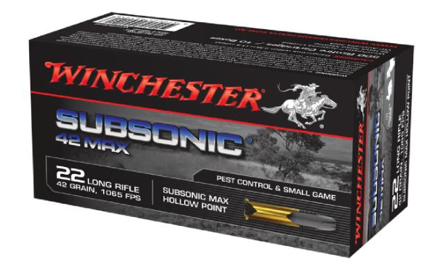 Winch. .22LR SubsonicMax 42gHP